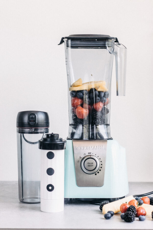 Wartmann Hogesnelheidsblender 3-delige set inclusief vacumeerpomp en drinkbeker