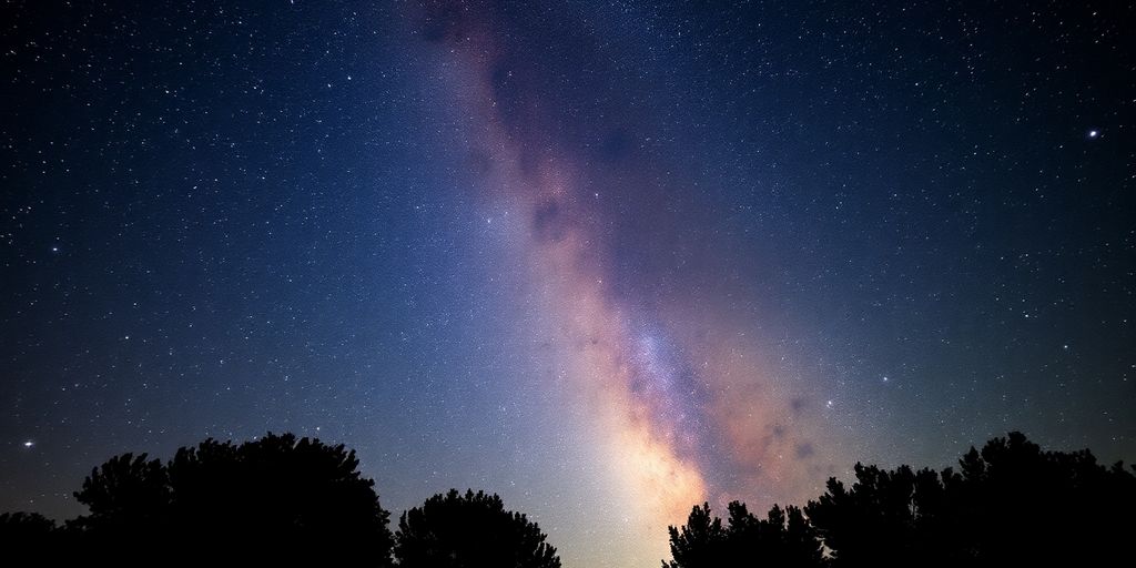 Night sky filled with stars and the Milky Way.