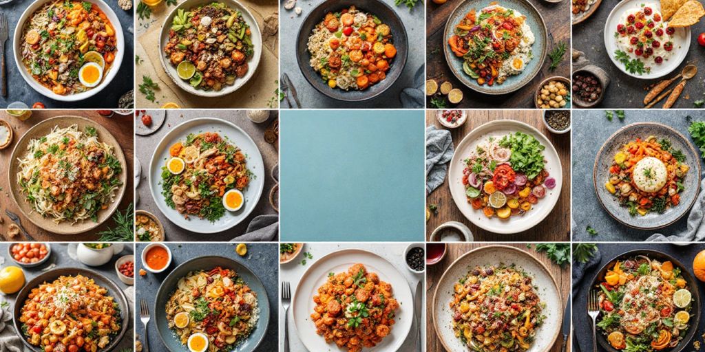Colorful dishes by top food influencers for inspiration.