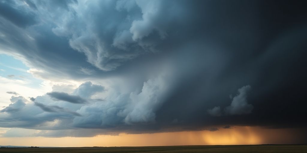 Dramatic landscape highlighting the contrast of light and dark.