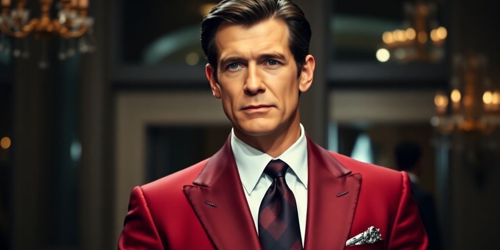 Classic Pierce Brosnan suit highlighting timeless elegance in cinema.