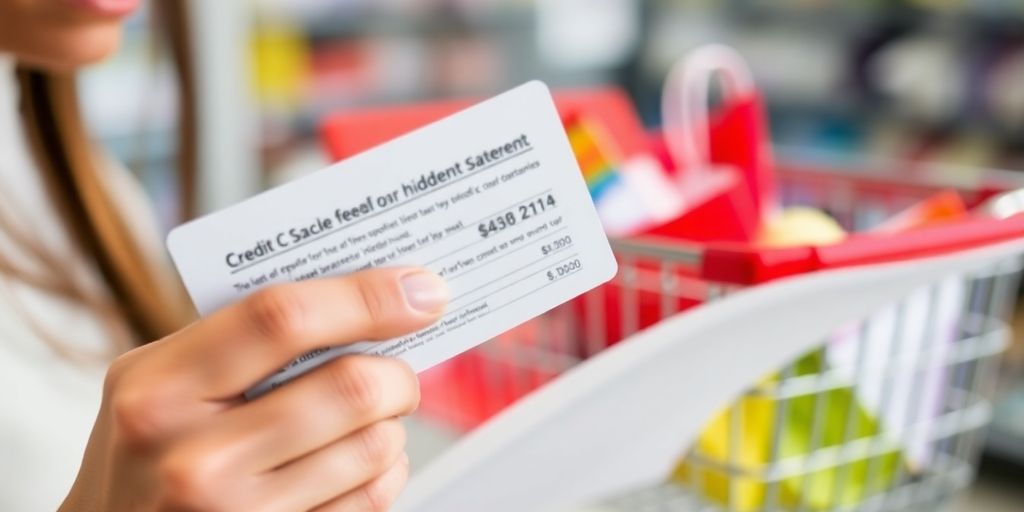 Concerned person examining credit card details.
