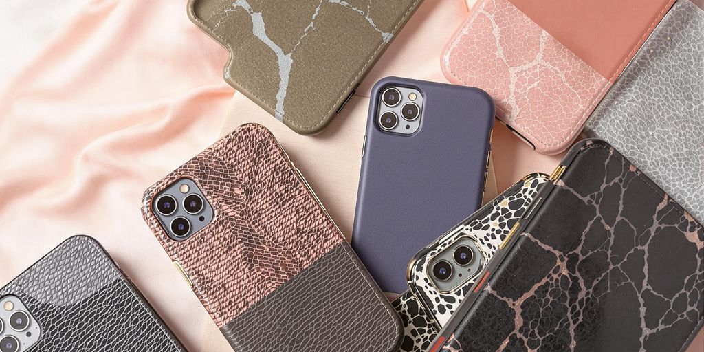 Stylish iPhone 16 Pro cases in various designs and colors.