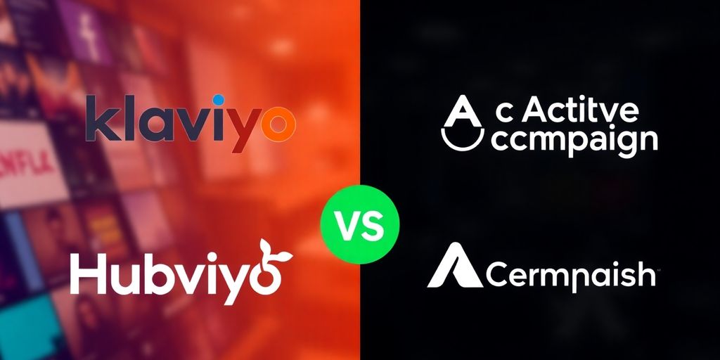 Klaviyo, HubSpot, and ActiveCampaign logos for ecommerce comparison.