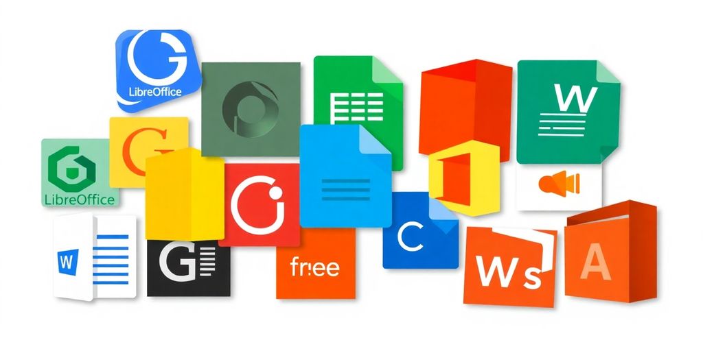 Logos of free office suites on a neutral background.