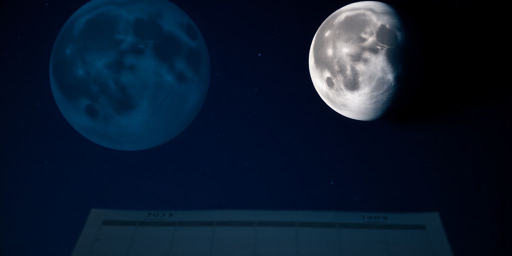 Moon phases over calendar.