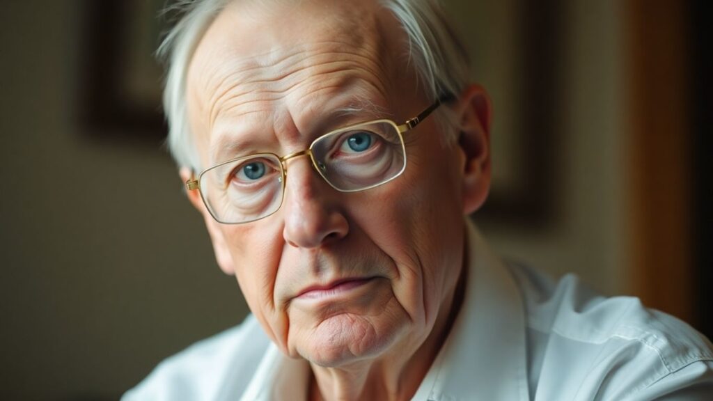 Portrait of Charlie Munger, a wise and experienced investor.