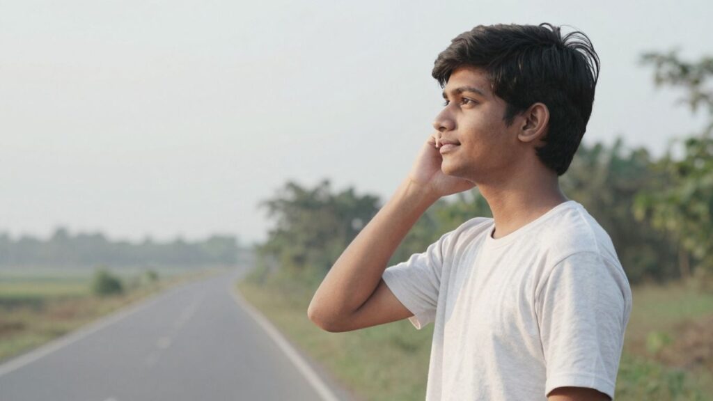 Young person reflecting on life lessons before age 25.