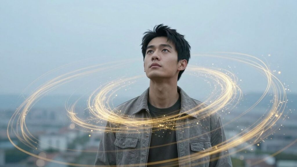 Man achieving millionaire status through self-brainwashing.