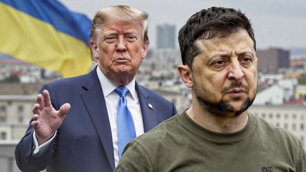 [Trump] and [Zelensky] in a visual debate over a peace plan.