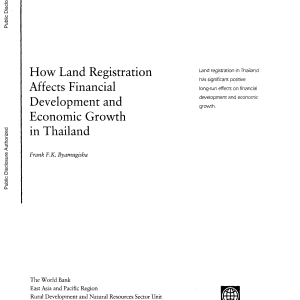 How Land Registration Affects Financial Development and Economic Growth in Thailand