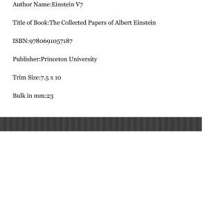 The collected papers of Albert Einstein