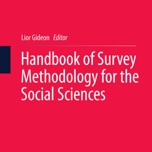 Handbook of Survey Methodology for the Social Sciences
