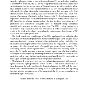 The Impact of EU Law on Minority Rights