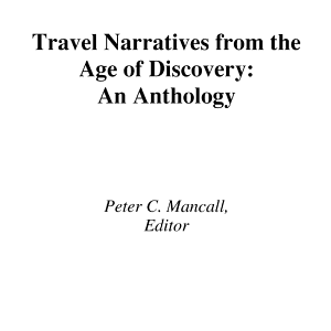 Travel Narratives from the Age of Discovery: An Anthology