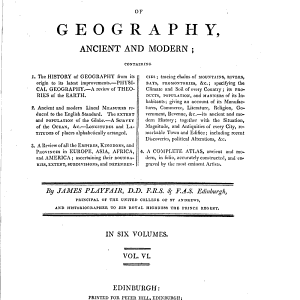 A System of Geography, Ancient and Modern