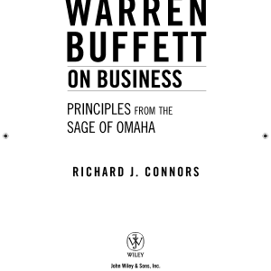Warren Buffett on Business: Principles from the Sage of Omaha