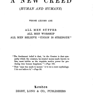 A new creed, human and humane [by D. Sinclair].