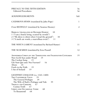 The Norton Anthology of Poetry: Full Fifth Edition