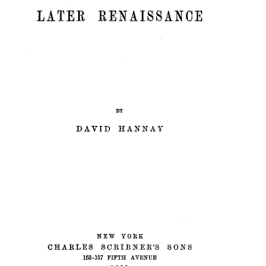 The Later Renaissance
