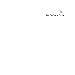 HTTP: The Definitive Guide
