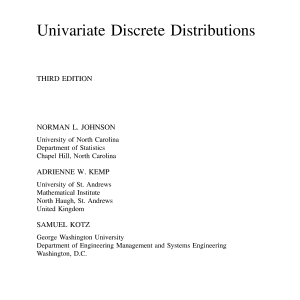 Univariate Discrete Distributions