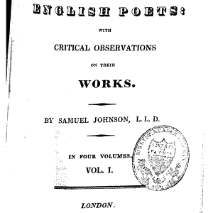 The Lives of the Most Eminent English Poets: With Critical Observations on Their Works