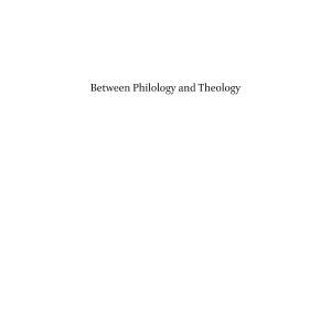 Between Philology and Theology: Contributions to the Study of Ancient Jewish Interpretation