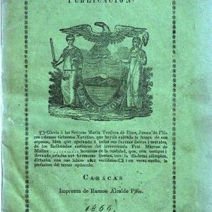 Al ... Presidente ... J. C. Falcon. Al ... arzobispo de Caracas. Al ... General J. R. Pachano, etc. [Being a statement by V. Ramirez and others, in accusation of M. Molina, etc.]