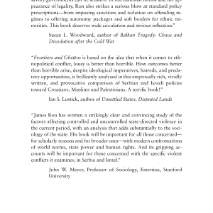 Frontiers and Ghettos: State Violence in Serbia and Israel