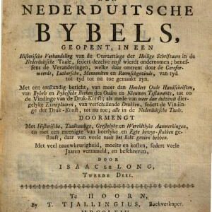 Boek-zaal der Nederduitsche bybels, ..