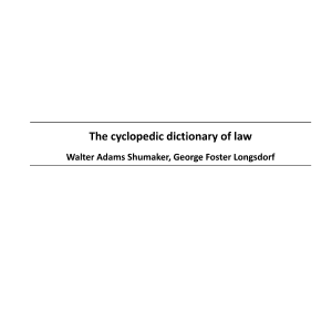 The cyclopedic dictionary of law