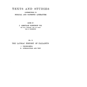 Lausiac History of Palladius