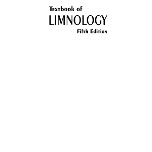 Textbook of Limnology: Fifth Edition