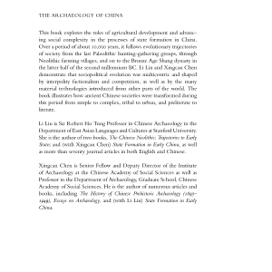 The Archaeology of China: From the Late Paleolithic to the Early Bronze Age