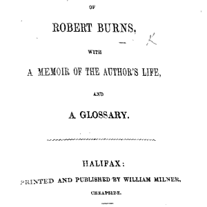 The Poetical Works of Robert Burns. With a Memoir of the Author's Life, and a Glossary