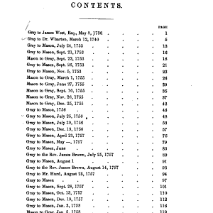 The Correspondence of Thomas Gray and William Mason ; with Letters to the Rev. James Brown