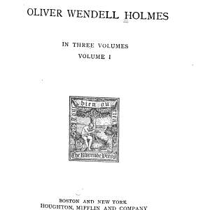The poetical works of Oliver Wendell Holmes. 1893