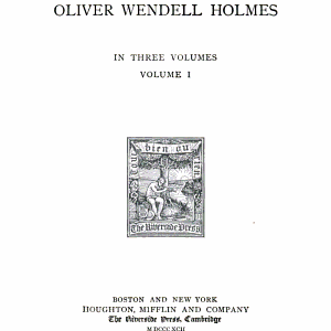 THE POETICAL WORKS OF OLIVER WENDELL HOLMES