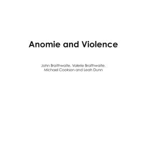 Anomie and Violence: Non-truth and Reconciliation in Indonesian Peacebuilding