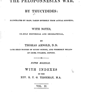 Thoukydidēs: The history of the Peloponnesian War