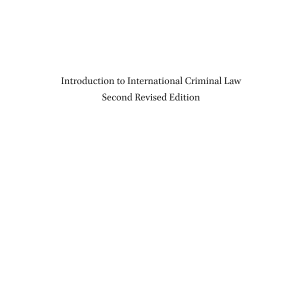 Introduction to International Criminal Law, 2nd Revised Edition