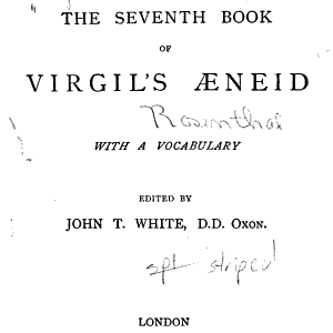The first [-twelfth] book of Virgil's Æneid