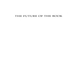 The Future of the Book