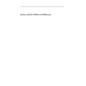 Justice and the Politics of Difference