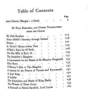 James Clarence Mangan: His Selected Poems