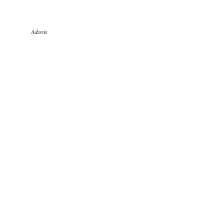 Adonis: Selected Poems