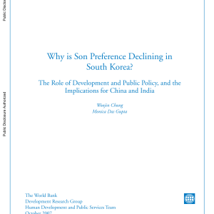 Why is Son Preference Declining in South Korea?