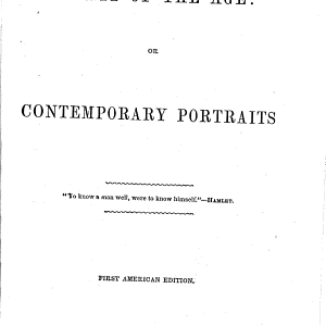The spirit of the age: or, Contemporary portraits