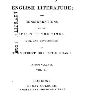 Sketches of English Literature: With Considerations on the Spirit of the Times, Men, and Revolutions